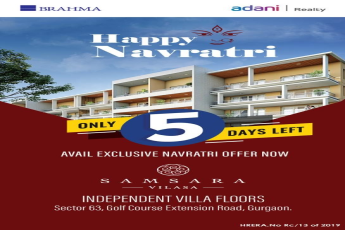 Avail exclusive navratri offer now at Adani Samsara Vilasa in Gurgaon